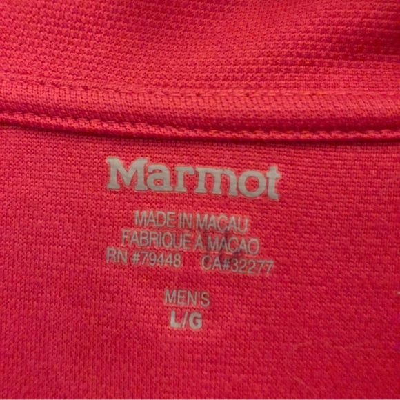 Marmot Jackson Hole Embroidered Quarter Zip Pullover Red Men’s Size Medium - Picture 4 of 10